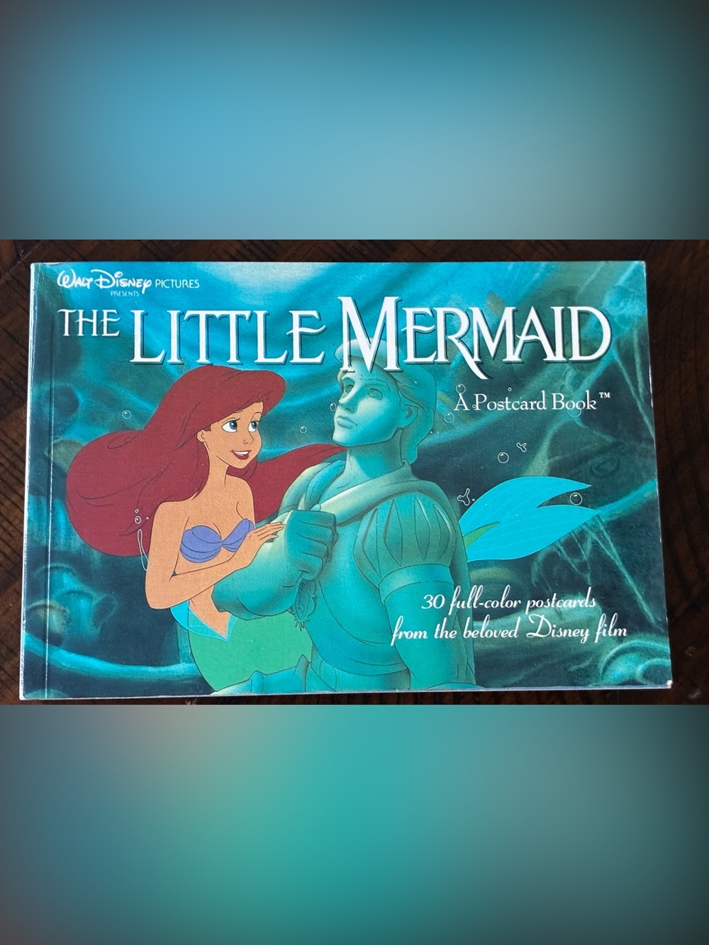 The Little Mermaid Postcard Book - Teal & Aqua Cover 30 Postcards